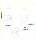 Domo PTZ Híbrido IP Térmico AI 256*192 3.5mm + 2M 4mm IP66 12V PoE+ AUDIO E/S
