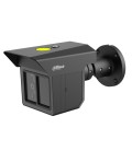 Tubular IP H265 3x2M TRIPLE-LENS 3.6/12/25mm para protección perimetral 8IR100m IP67 IK10 ePoE AUDIO MIC E/S AI. Color negro