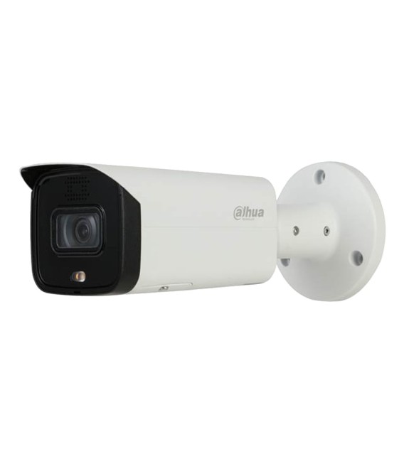 Tubular IP H265 AI 2M SMART WDR Starlight+ IR60m + LED LUZ BLANCA 3.6mm IP67 PoE SD AUDIO E/S