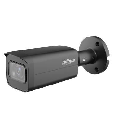 Tubular IP H265 4M WDR Starlight IR60m 2.7-13.5VFM IP67 PoE SD MIC AI Color Negro