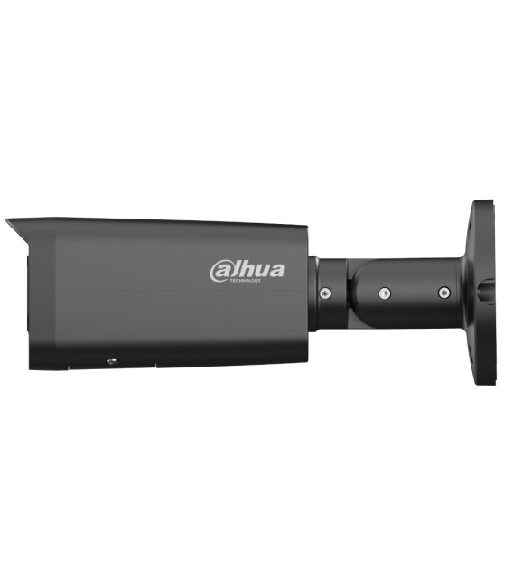 Tubular IP H265 4M WDR Starlight IR60m 2.7-13.5VFM IP67 PoE SD MIC AI Color Negro