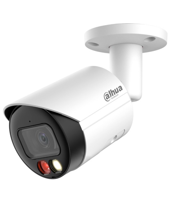 Tubular IP 4M H265 FULL COLOR WDR IVS SMD Iluminación Dual LED30m/IR30m 2.8mm IP67 PoE MIC AI