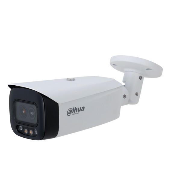Tubular IP H265 4M DUAL-LENS FULL COLOR 2.0 dWDR Starlight IR50m/2LED 2.8mm IP67 ePoE AUDIO MIC E/S AI
