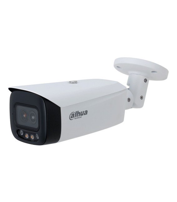 Tubular IP H265 4M DUAL-LENS FULL COLOR 2.0 dWDR Starlight IR50m/2LED 2.8mm IP67 ePoE AUDIO MIC E/S AI