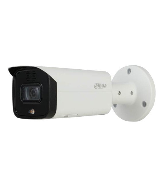 Tubular IP H265 5M SMART WDR Starlight+ IR60m + LED LUZ BLANCA 3.6mm IP67 PoE SD AUDIO E/S AI