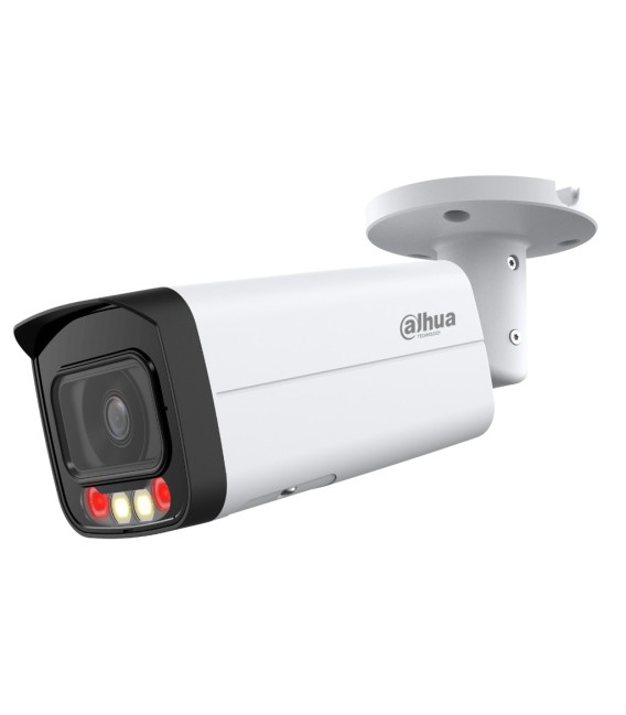 Tubular IP 8M H265 FULL COLOR WDR Iluminación Dual LED50m/IR60m 3.6mm IP67 PoE AUDIO MIC E/S AI