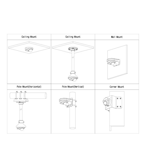 Domo IP H265 2M DN SMART WDR Starlight IVS IR30m 2.8mm IK10 IP67 PoE SD MIC AUDIO E/S Color Negro
