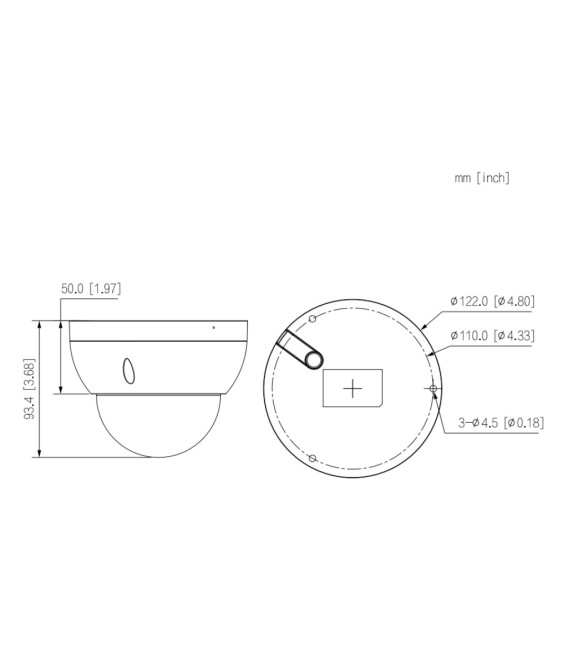 Domo IP H265 2M WDR Starlight IR40m 2.7-13.5VFM IP67 IK10 PoE MIC AI