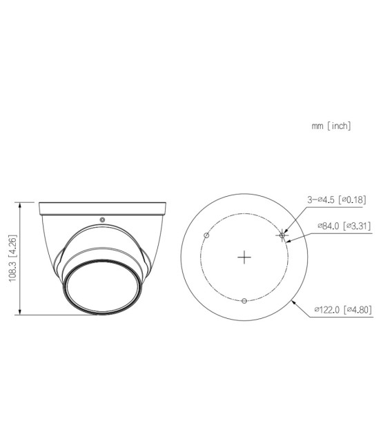 Domo IP H265 2M DN WDR 3DNR Starlight IR40m 2.7-13.5VFM IP67 PoE SD MIC AI