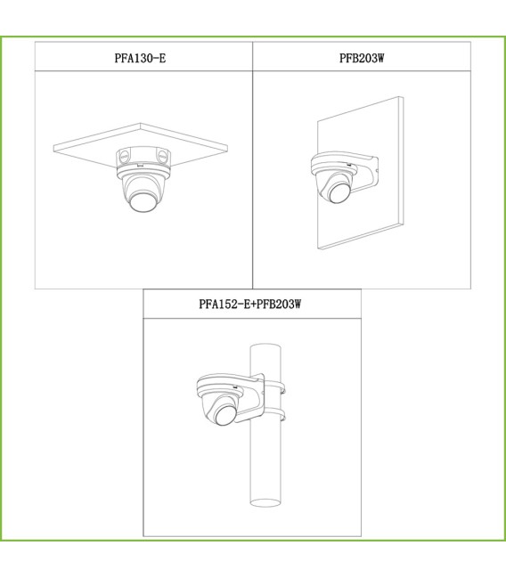 Domo IP H265 AI 2M DN SMART WDR Starlight IVS SMD IR50m 2.8mm IP67 PoE SD MIC