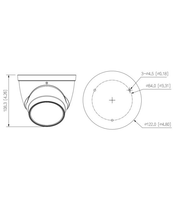 Domo IP H265 4M DN WDR 3DNR Starlight IR40m 2.7-13.5VFM IP67 PoE SD MIC AI