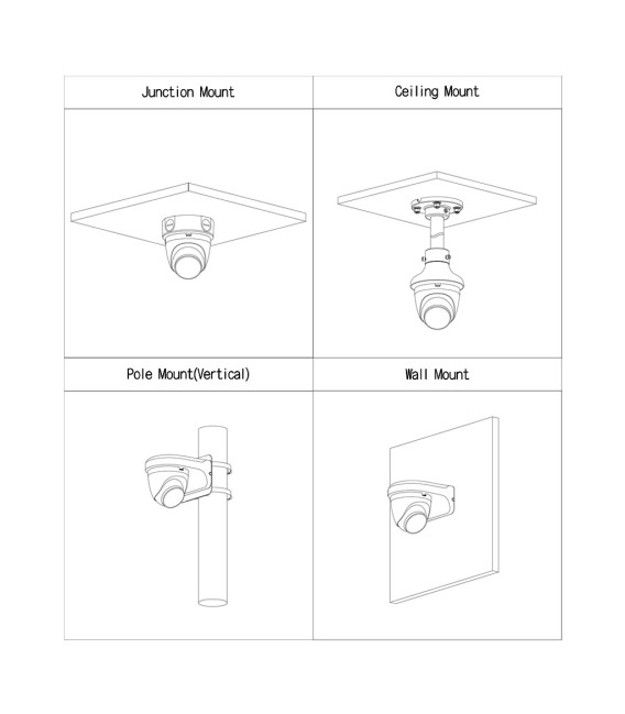 Domo IP 4M H265 FULL COLOR WDR IVS SMD Iluminación Dual LED30m/IR30m 2.8mm IP67 PoE MIC AI