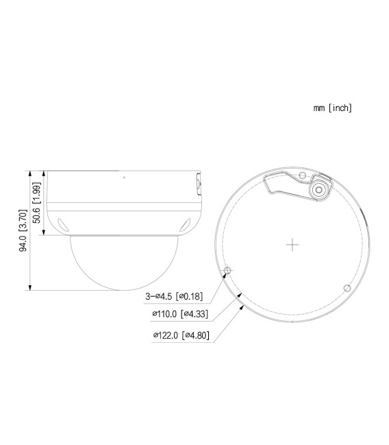 Domo IP H265 5M DN SMART WDR Starlight IVS SMD IR40m 2.7-13.5VFM IP67 IK10 PoE MIC AI 