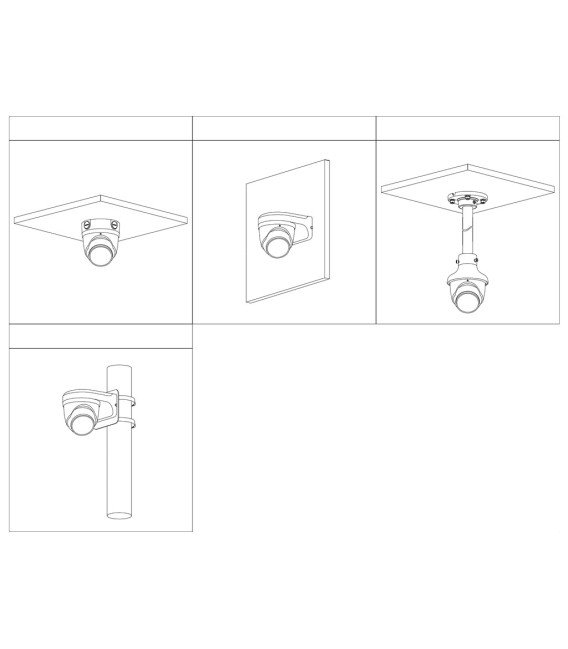 Domo IP TiOC 3.0 H265 5M WDR Iluminación Dual LED30m/IR30m 2.8mm IP67 PoE MIC AUDIO E/S AI