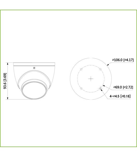 Domo IP H265 AI 8M 4K DN SMART WDR Starlight IVS SMD IR30m 2.8mm IP67 IK10 PoE MIC
