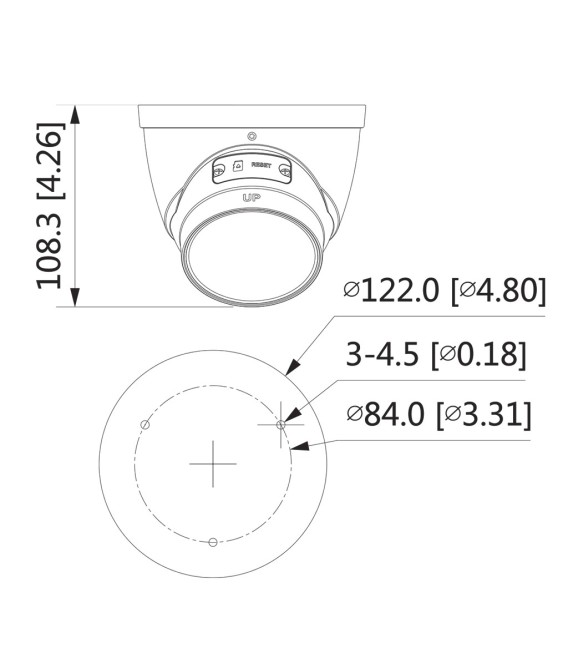 Domo IP H265 8M 4K WDR Starlight IR40m 2.7-13.5VFM IP67 PoE SD MIC AI