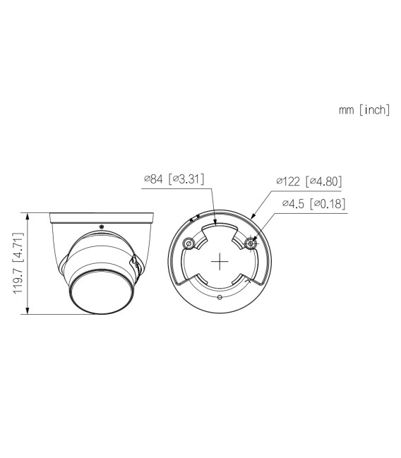Domo IP H265 8M FULL COLOR 2.0 WDR140dB Starlight 2LED50m 2.8mm IP67 ePoE AUDIO MIC E/S AI