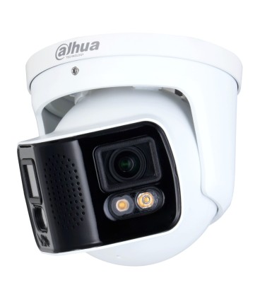 Domo IP H265 2x4M DUAL-LENS SPLICING FULL COLOR WDR140dB Starlight IR40m 3.6mm IP67 ePoE SD AUDIO MIC E/S AI