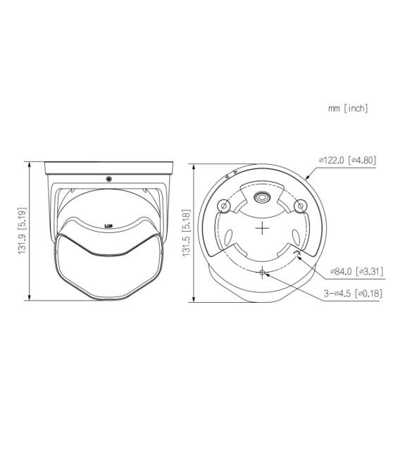 Domo IP H265 2x4M DUAL-LENS SPLICING FULL COLOR WDR140dB Starlight IR40m 3.6mm IP67 ePoE SD AUDIO MIC E/S AI