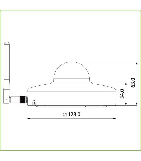 Domo PT IP 2M H265 Wifi DN ICR WDR Starlight 3.6mm 3D IP66 IK08 AUDIO