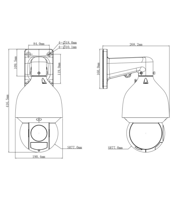 Domo PTZ IP 4M DN WDR Starlight IVS SMD IR150m 32X IP67 IK10 PoE+ AUDIO E/S AI