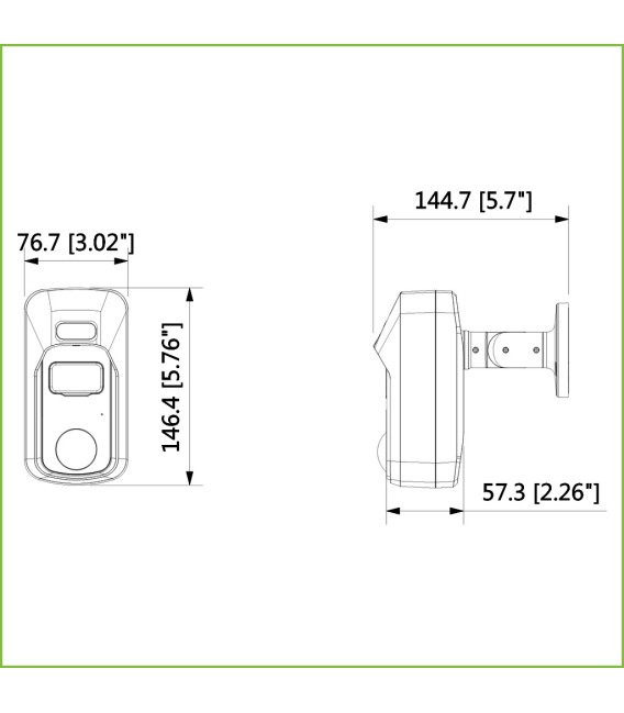 Cámara PIR HDCVI 2M 1080P con disuasión activa con alarma de luz blanca y sirena 2.8mm IP67 MIC