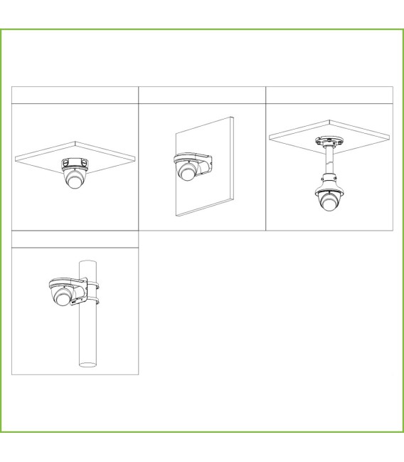 Domo HDCVI 4EN1 2M 1080P FULL COLOR 2.0 WDR Starlight LED40m 2.8mm IP67 MIC