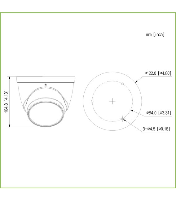 Domo HDCVI 4EN1 2M 1080P FULL COLOR 2.0 WDR Starlight LED40m 2.7-13.5mm IP67 MIC