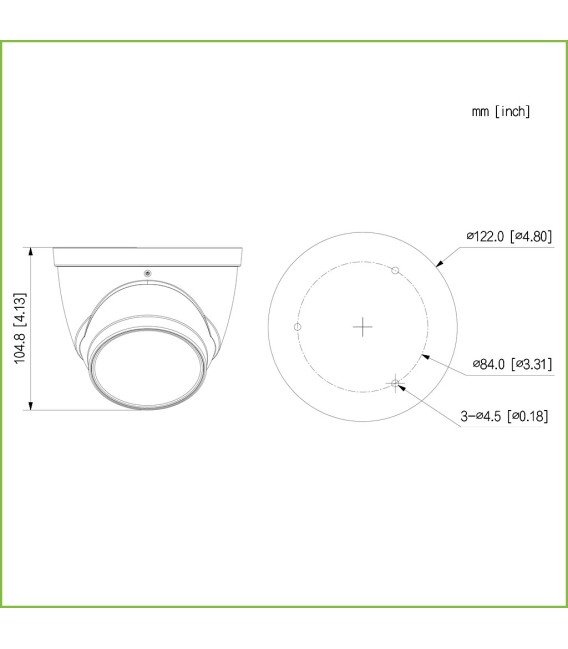 Domo HDCVI 4EN1 2M 1080P FULL COLOR 2.0 WDR Starlight LED40m 2.7-13.5mm IP67 MIC