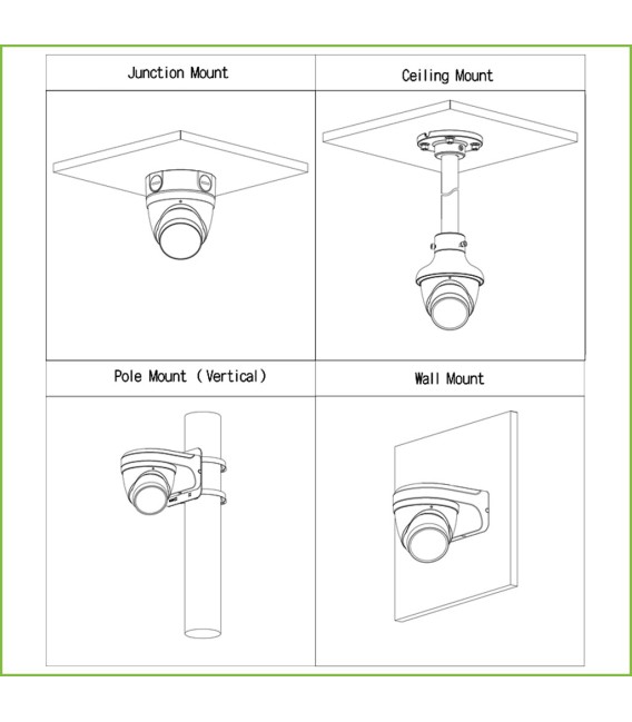 Domo HDCVI 4EN1 2M 1080P FULL COLOR 2.0 WDR Starlight LED40m 2.7-13.5mm IP67 MIC