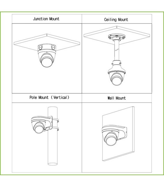 Domo HDCVI 4EN1 2M 1080P FULL COLOR 2.0 WDR Starlight LED40m 2.7-13.5mm IP67 MIC