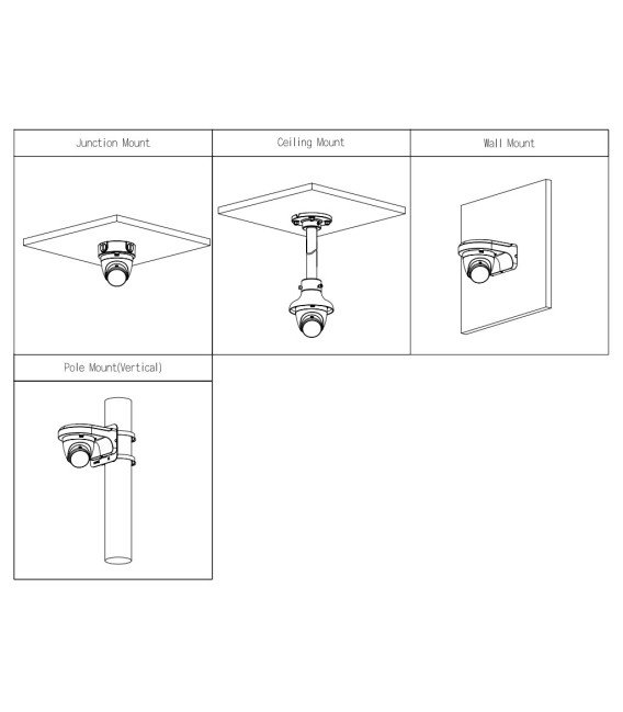 Domo HDCVI 4EN1 2M 1080P FULL COLOR 2.0 WDR Starlight LED20m 2.8mm IP67 Quick-to-install