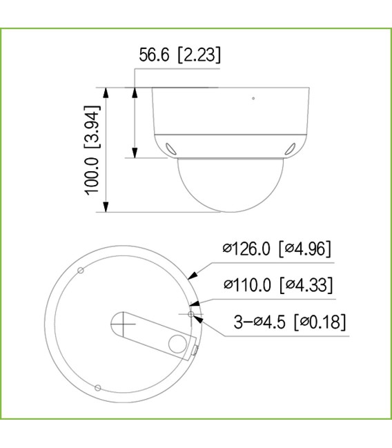 Domo HDCVI 4EN1 2M 1080P WDR Starlight IR60m 2.7-12 VFM IP67 IK10 MIC