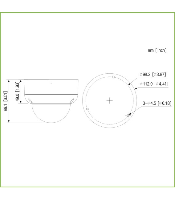 Domo HDCVI 4EN1 2M 1080P WDR Starlight IR40m 2.8mm IP67 IK10 MIC AUDIO