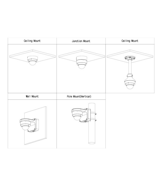 Domo HDCVI 4EN1 2M 1080P FULL COLOR WDR Iluminación Dual LED40m/IR40m 2.8mm IP67 IK10 MIC