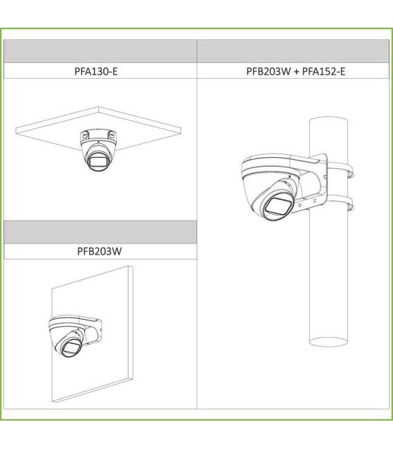 Domo HDCVI 4EN1 2M 1080P WDR Starlight IR60m 2.7-13.5mm IP67 AUDIO MIC Color negro