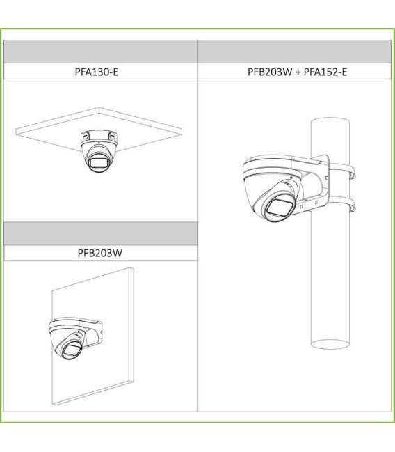 Domo HDCVI 4EN1 2M 1080P WDR Starlight IR60m 2.7-13.5mm IP67 AUDIO MIC Color negro