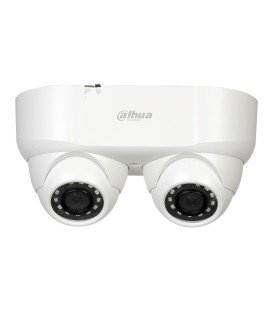 Dahua HAC-HDW2241M-E2 - Cámara Domo HDCVI 2M Doble Lente WDR Starlight IR30m 0Lux 3.6mm IP67 Audio Broadcast