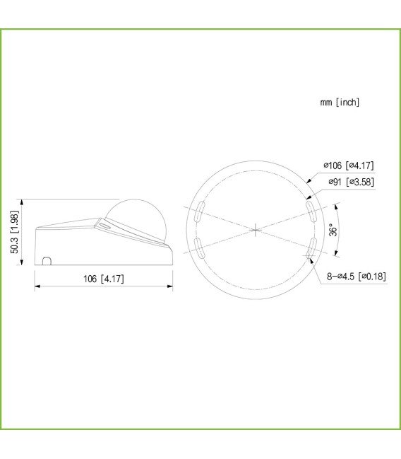 (-S5) Domo HDCVI 4EN1 2M 1080P DN ICR dWDR IR20m 2.8mm IP67 IK10 MIC