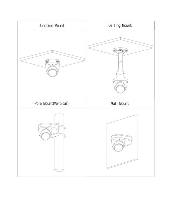 Domo IP H265 AI 2M DN SMART WDR Starlight Iluminación Dual LED50m/IR50m 2.8mm IP67 PoE SD AUDIO MIC E/S