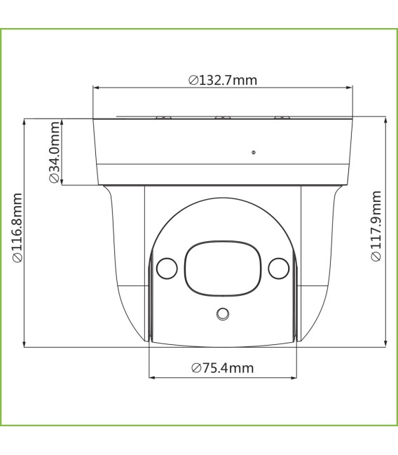 Domo PTZ IP 2M DN WDR Starlight IR30m 4X 3D PoE MIC