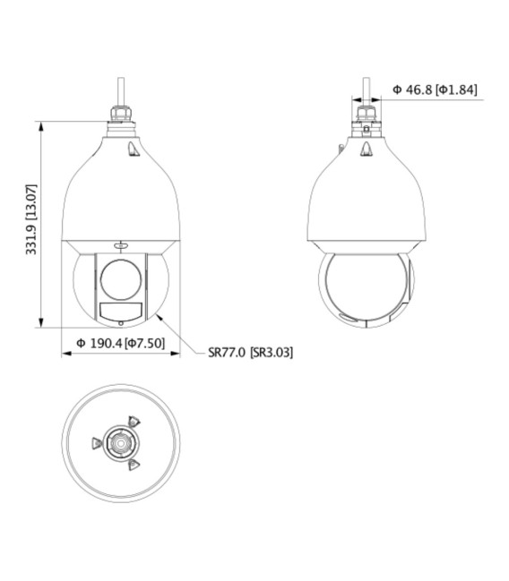 Domo PTZ IP 8M DN WDR Starlight+ IVS IR150m 25X IP67 IK10 PoE+ AUDIO E/S AI
