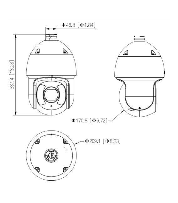 Domo PTZ IP 2M DN H265 WDR Starlight IR250m 32X IP67 IK10 PoE+ AUDIO E/S AI