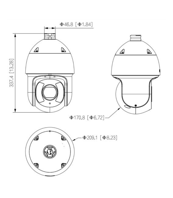 Domo PTZ IP 2M DN H265 WDR Starlight IR250m 32X IP67 IK10 PoE+ AUDIO E/S AI