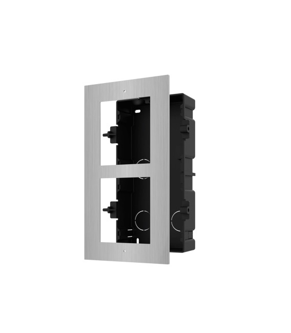 Hikvision DS-KD-ACF2/S - Marco Empotrado Acero Inoxidable para 2 Módulos Estación Exterior