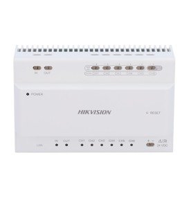 Hikvision DS-KAD706Y - 2-Wire IP Distributor 6 Ports Cascade DIN 24V DC