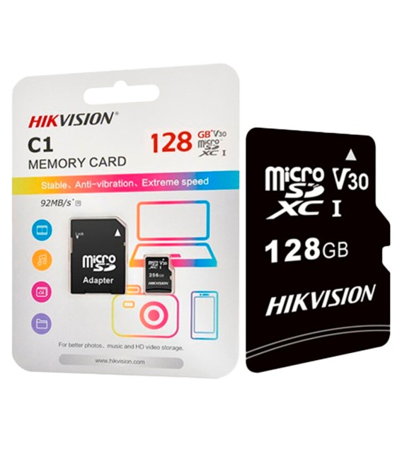 Tarjeta de memoria con adaptador Hikvision HS-TF-C1STD-128G