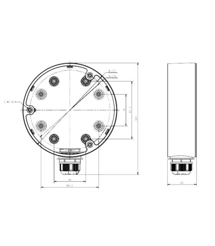 Junction box DS-1280ZJ-DM21-BLACK