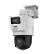 Cámara IP Hikvision doble lente 4 MP panorámica 2.8 mm PT 8 mm PoE DS-2SE2C400MWG-E/14(2.8/8mm)