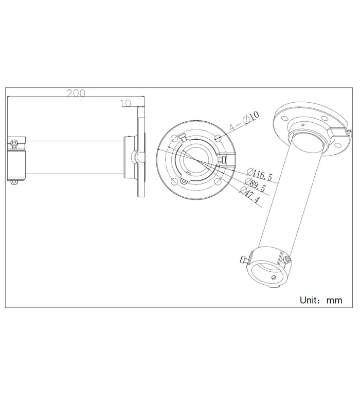 Soporte de techo DS-1661ZJ